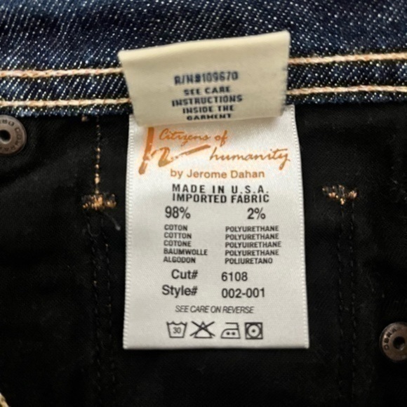 3/$30 _ CITIZENS OF HUMANITY | Y2K Ingrid 002 Dark Wash Low Waist Flare Jeans 25 - Picture 10 of 11